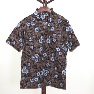 Hawaii Blues short sleeve floral aloha shirt